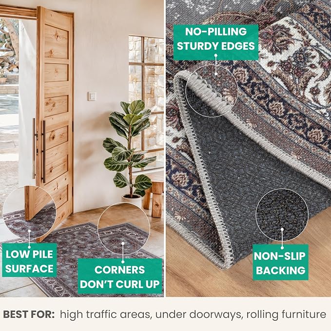 Bloom Rugs Washable Non-Slip 10 ft Runner - Image 4