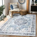 Area Rug 3×5, Vintage Boho Rug, Ultra-Soft Low Pile, Non Slip, Stain Resistant by DomitapisRug