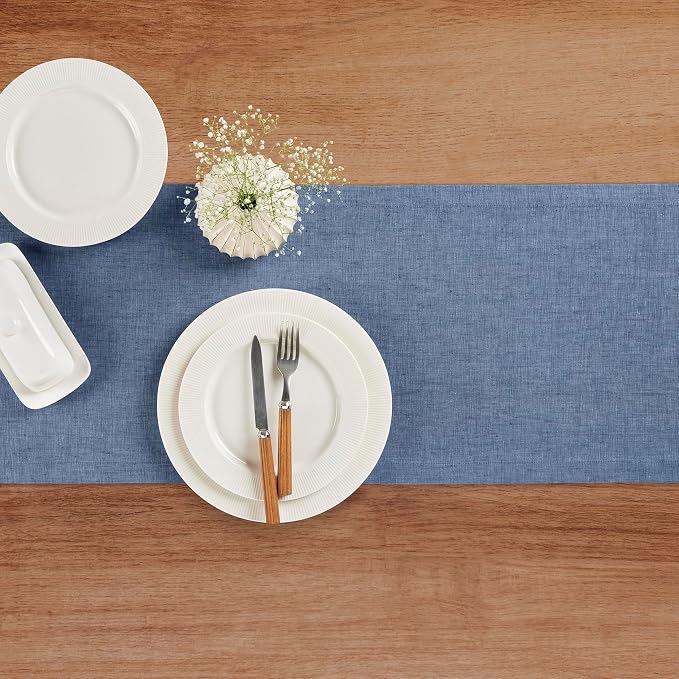 Solino Home Linen Table Runner 132 Inches Long - Image 3