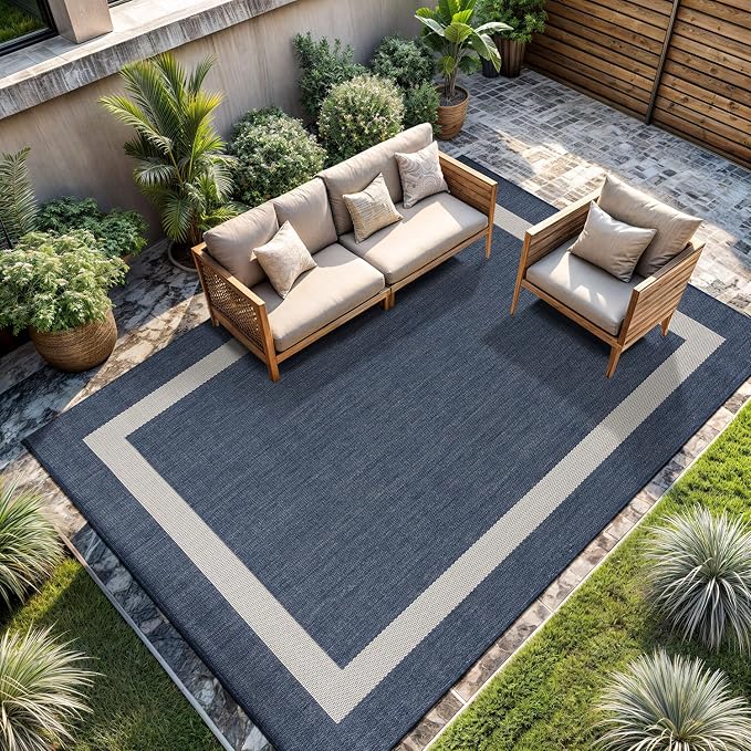CAMILSON Outdoor Rug 8x10, Modern Outside Rugs - Image 5