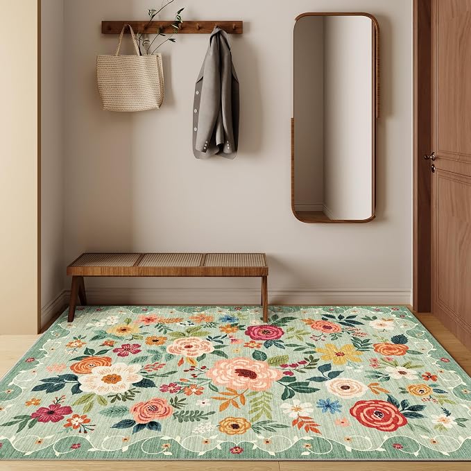 DUKINO 3x5 Area Rug, Floral Rugs - Image 3