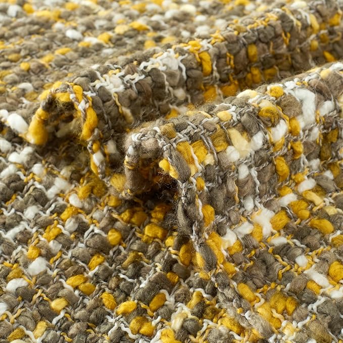 Multi-Color Gold Cable Knitted Throw Blanket - Image 3