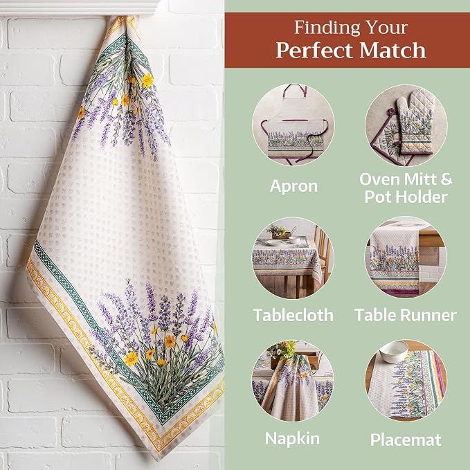 Maison d' Hermine Kitchen Towels Set of 3 100% Cotton 27.50" x 20" Reusable - Image 7