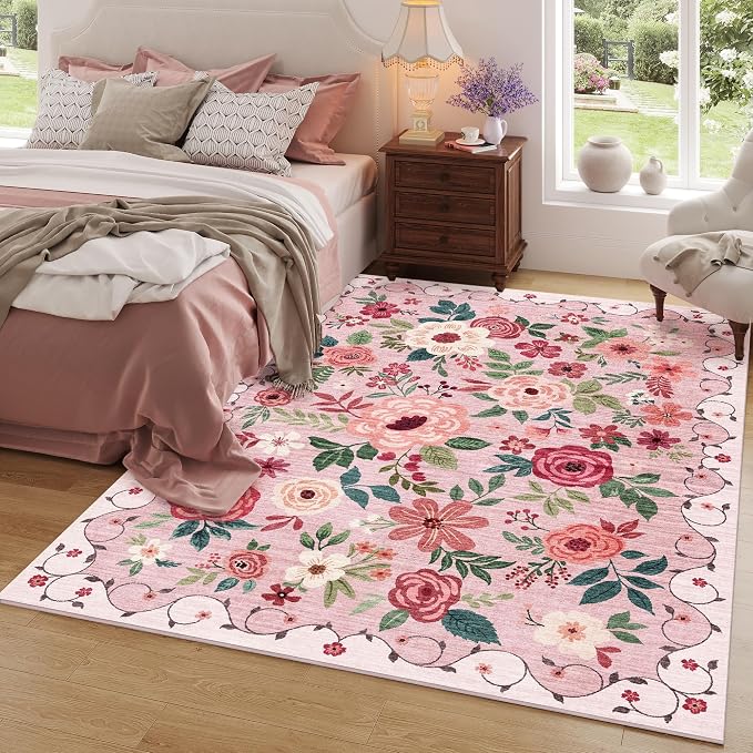 DUKINO 3x5 Area Rug, Floral Rugs - Image 8