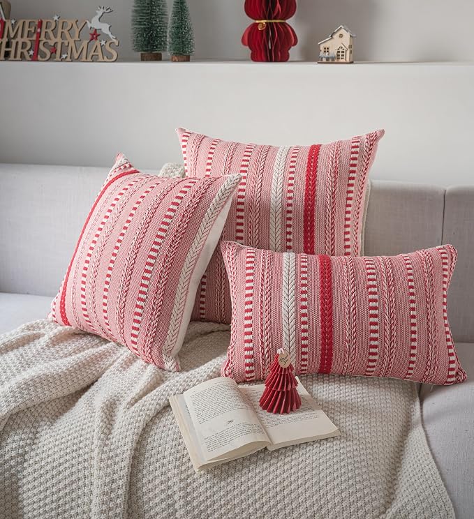 Christmas Pillow Covers 20x20 Inch Set of 2, Farmhouse Boho Christmas - Image 7