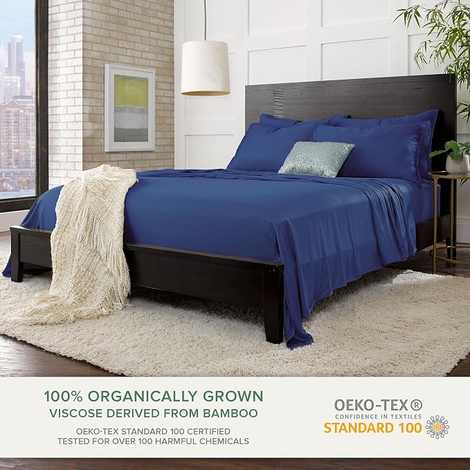 Pure Bamboo Full Sheets, Genuine 100% Organic Viscose Derived from Bamboo Bed - Image 2