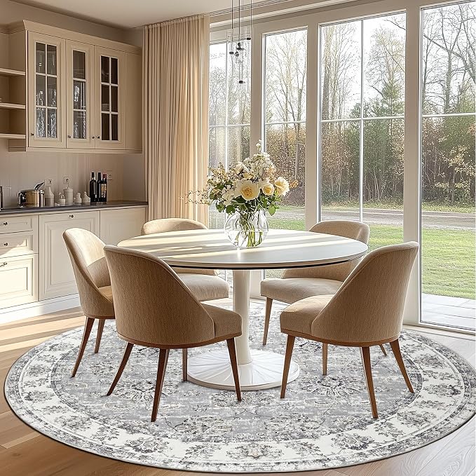jinchan Fiora Round Rug 8ft Area Rugs - Image 3