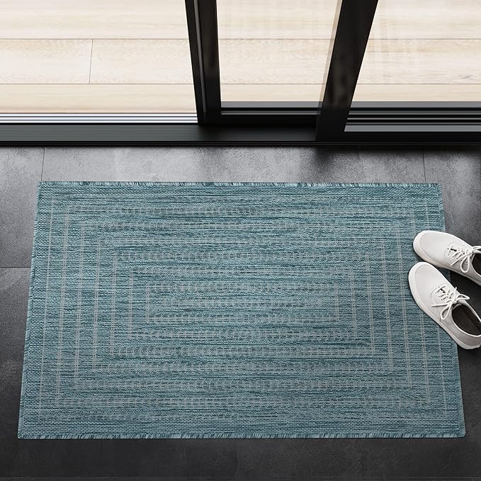 Adiva Rugs Outdoor Indoor Area Rug, Weather Resistant, Stain Resistant Floor Mat - Image 4