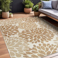 Beverly Rug Outdoor Rug 9x12 Modern Exotic Tropical Leaf Area Rugs by BeverlyRug