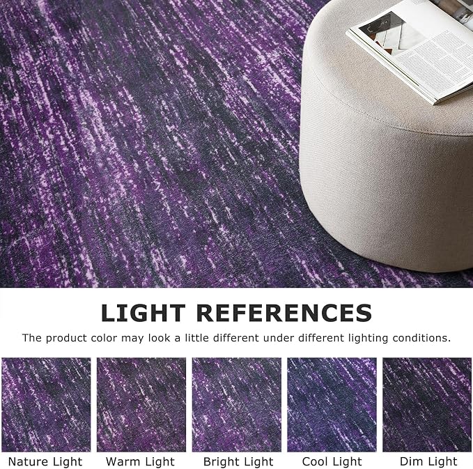 2x6 Modern Abstract Runner Rug for Hallways, Non-Shedding Washable Runners for - Image 4