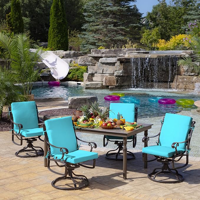Arden Outdoor Dining Chair Cushion, 20 in x 20 in, Weather-Proof, Rain-Proof - Image 4