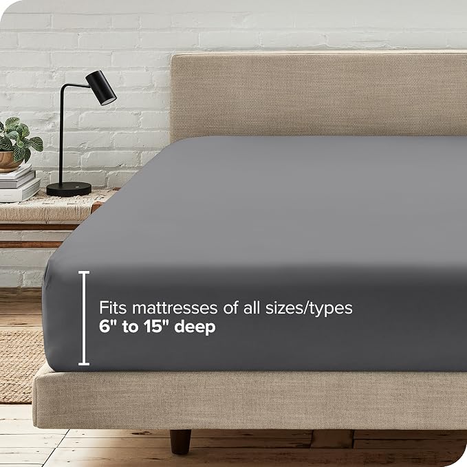 Bare Home Fitted Bottom Sheet Split Head Flex King Size - Image 7