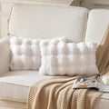 Pack of 2 Thick Plush Throw Pillow Covers Fluffy Wave Faux Fur Decorative by Joyouth