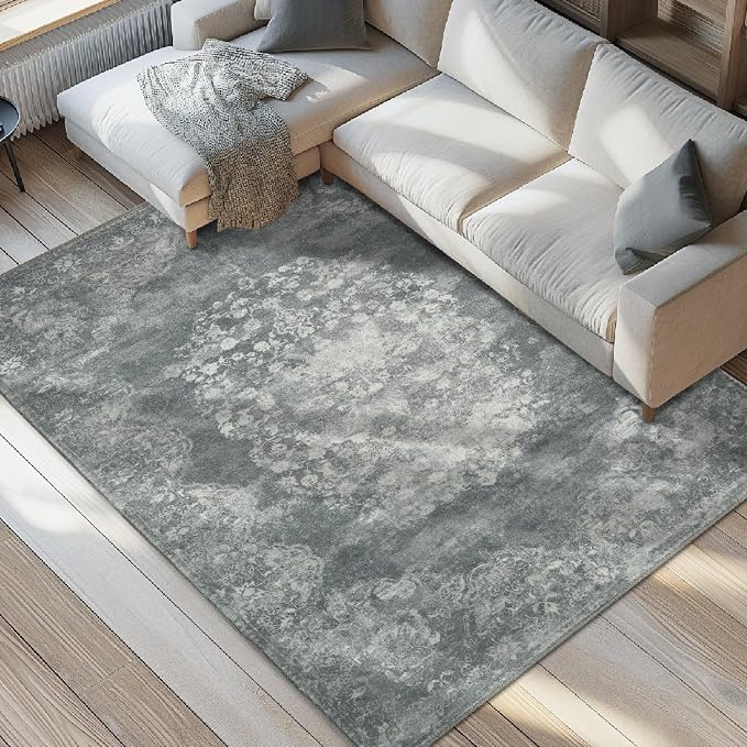 jinchan Vintage Floral 5x7 Area Rugs - Image 5