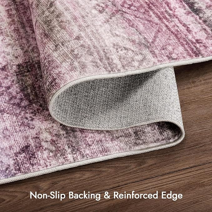 Kokia Abstract Area Rugs Boho Washable Distressed Retro Indoor 6x9 Rug - Image 6