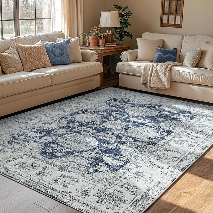 jinchan Vintage Floral 5x7 Area Rug by JINCHAN