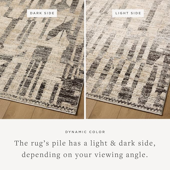 Loloi Jeremiah Brent Bleecker Collection BLE-03 Beige/Stone 9'-2" x 13' Area Rug - Image 3