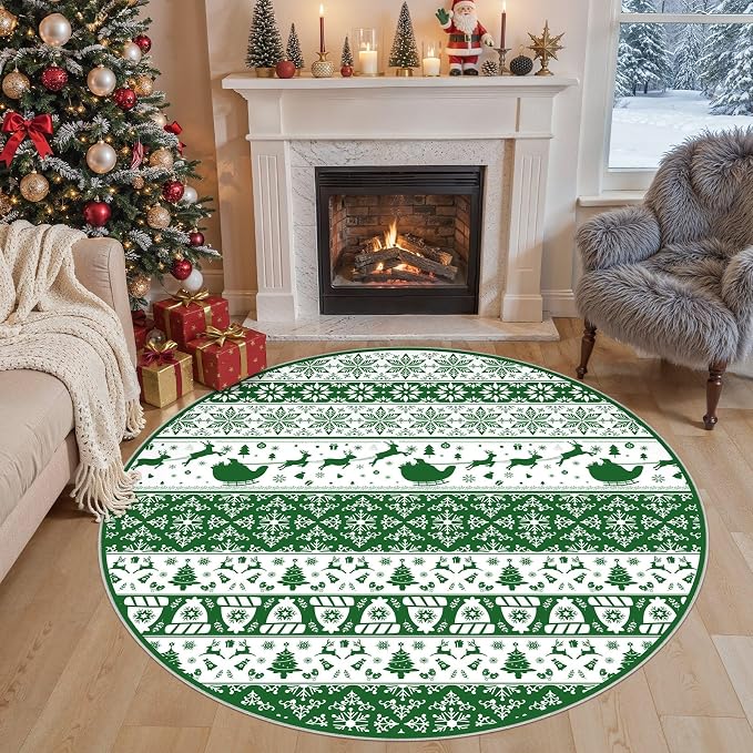 Abstract Living Room Rug Round 6FT - Image 8