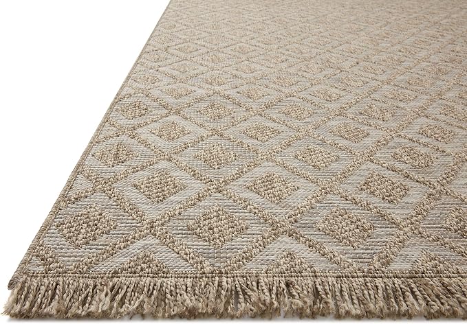Loloi Dawn Collection Indoor/Outdoor DAW-07 Light Brown 7'-8" x 10' Area Rug - Image 4
