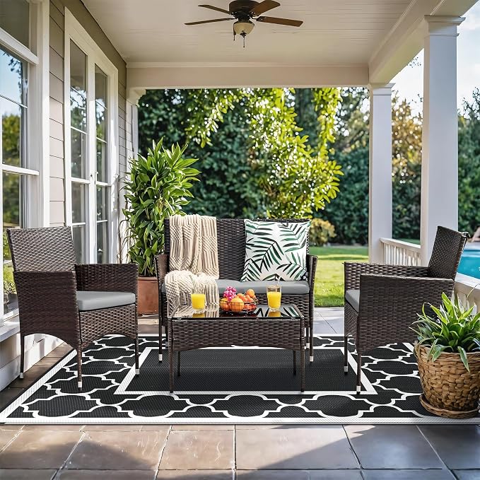 GENIMO 5' x 8' Outdoor Rug Waterproof - Image 2