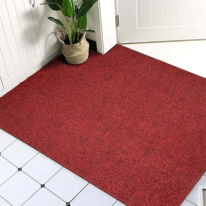 jxgzyy Red Commercial Outdoor Mat 2'11" x 4'11", Non Slip Front Door Mat - Image 8