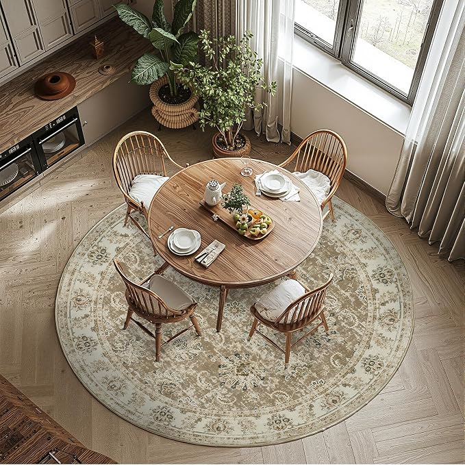 jinchan Fiora Round Rug 7ft Area Rug - Image 2