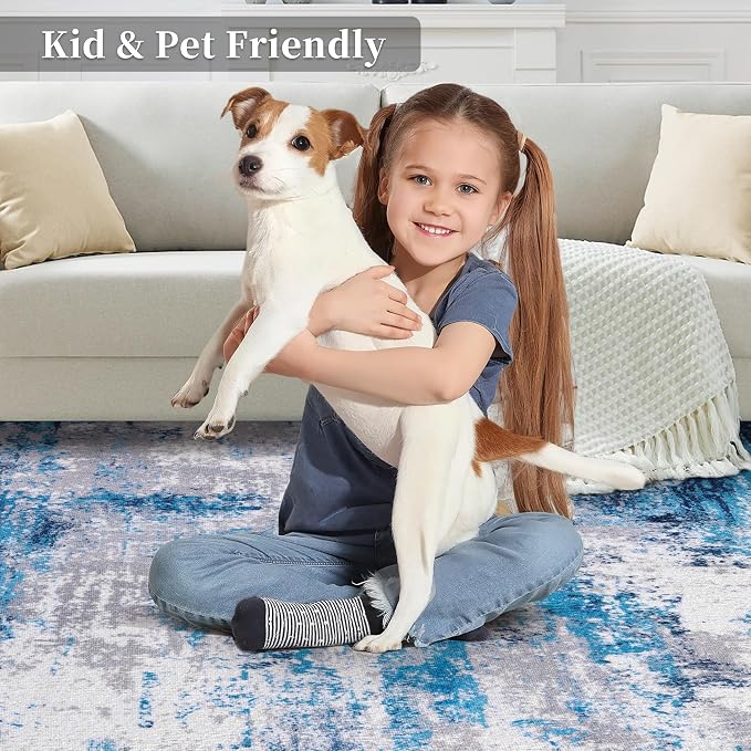 Ciicool 2x6 Washable Runner Rug, Modern Abstract Hallway Rugs Runner, Non-Slip - Image 6