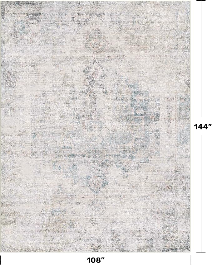 Washable Abstract Modern Area Rug 9x12 - Image 2