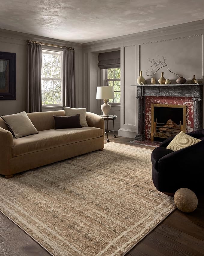 Loloi Jeremiah Brent Bleecker Collection BLE-07 Khaki/Natural 9'-2" x 13' Area by Loloi