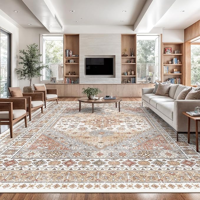 zesthome 12x15 Area Rugs, Large Washable Rug, Ultra-Thin Stain Resistant Rugs by Zesthome
