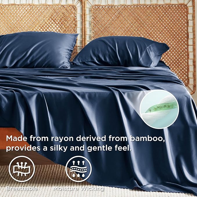 Bedsure California King Sheet Sets, Cooling Sheets - Image 3