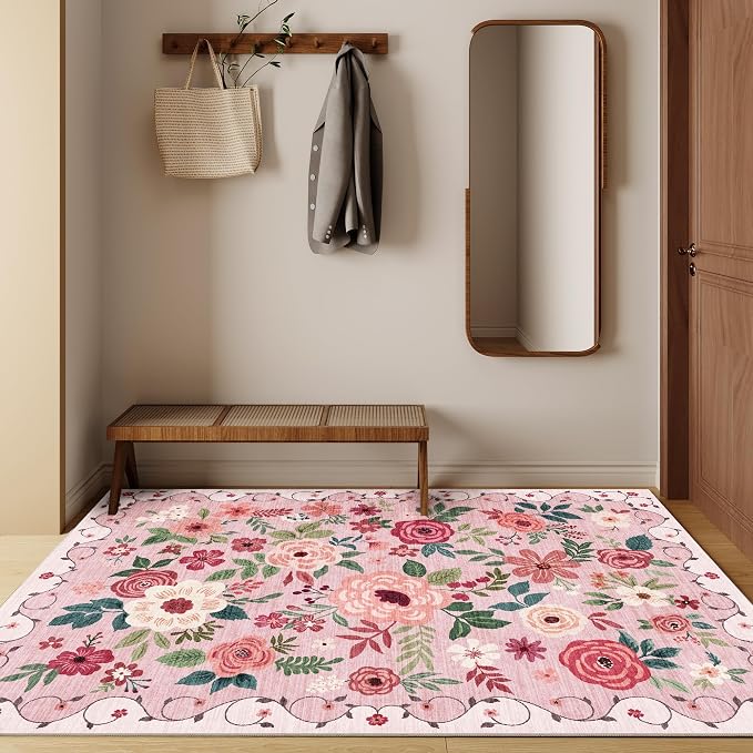 DUKINO 3x5 Area Rug, Floral Rugs - Image 3