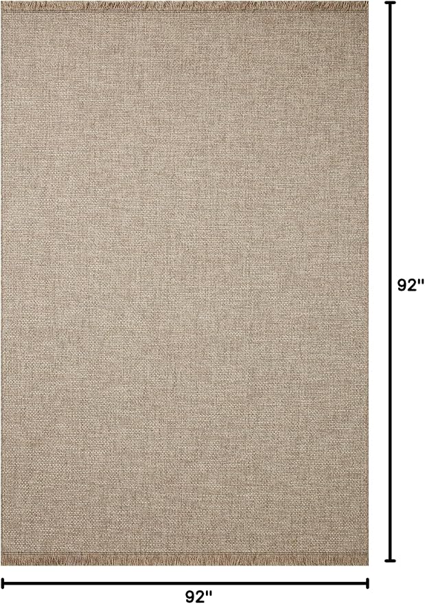 Loloi Dawn Collection Indoor/Outdoor DAW-04 Coffee 7'-8" x 7'-8" Round Area Rug - Image 2