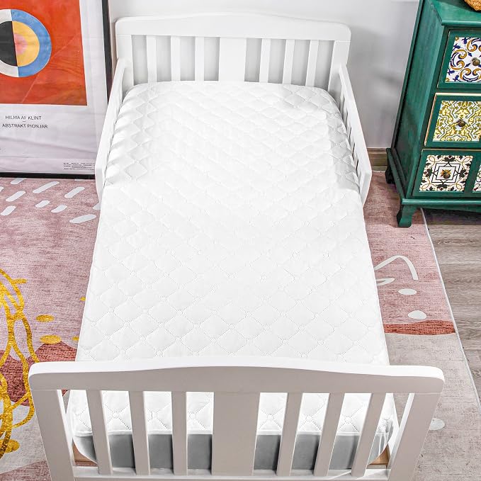 NTBAY 2 Pack Waterproof Mini Crib Mattress Protector, Quilted 24"x38" Fitted - Image 6
