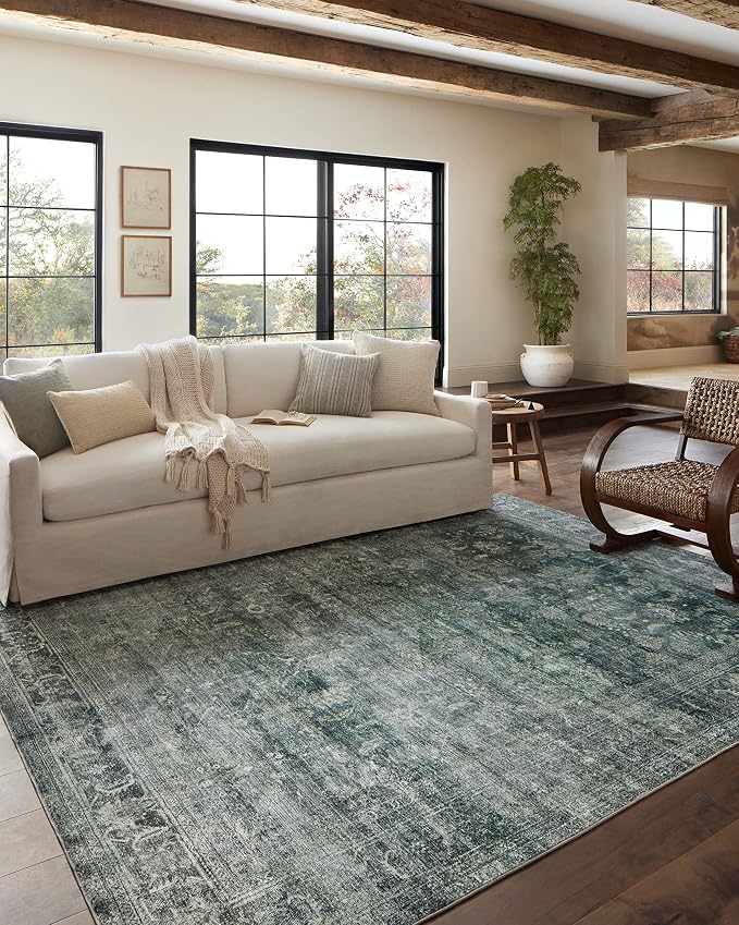 Loloi Magnolia Home by Joanna Gaines Banks Collection BAN-03 Blue/Lagoon 8'-6" - Image 3
