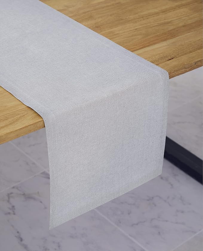 Solino Home Linen Light Grey Table Runner 60 Inches by SolinoHome