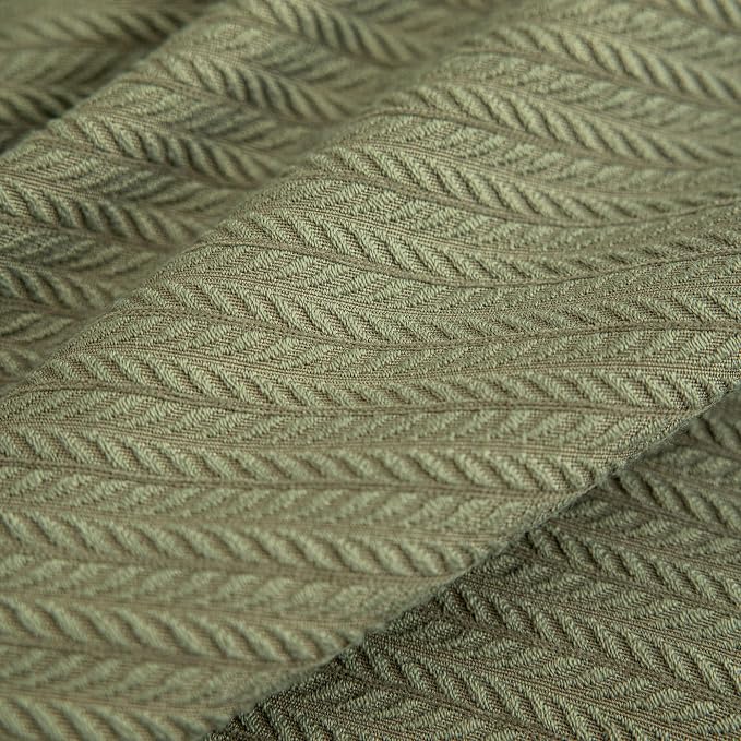 Set of 2 Cozy Striped Herringbone Flange Throw Pillow Covers, Aesthetic - Image 7