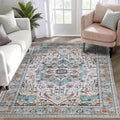 WILLSUN Washable Area Rugs, 4x6 Non-Slip Boho Large Area Rugs by Embracethewarmthofhome