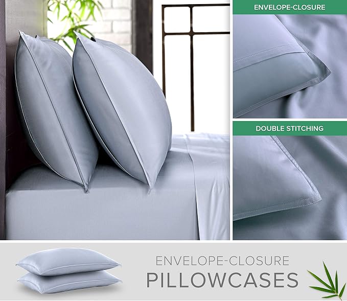 Pure Bamboo Queen Sheets, Genuine 100% Organic Viscose Derived from Bamboo Bed - Image 3