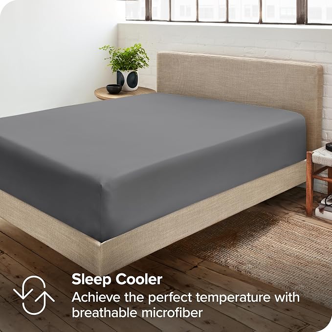 Bare Home 5-Pack Fitted Bottom Ultra-Soft Sheets Queen - Image 6