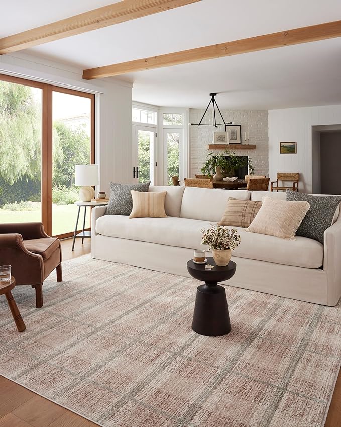Loloi Angela Rose Ember Collection EMB-06 Clay/Mist 3'-6" x 5'-6" Accent Rug by Loloi