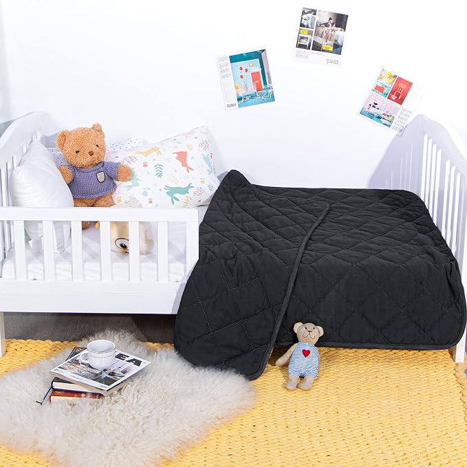 NTBAY Down Alternative Toddler Comforter, Lightweight and Warm Solid Color Baby - Image 4