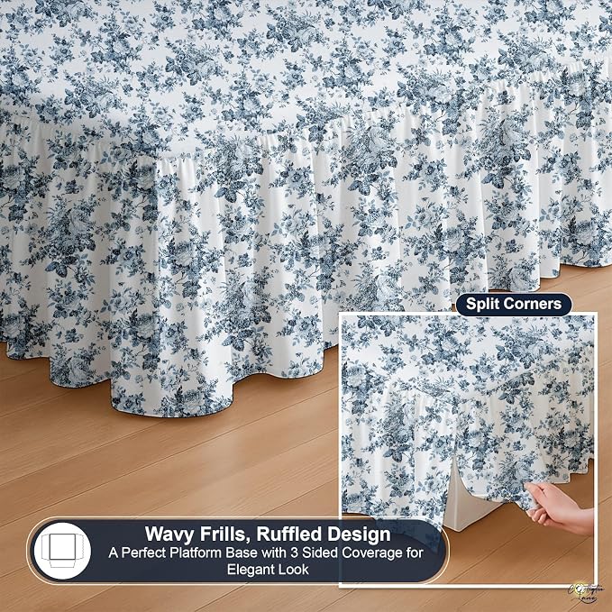 Cottington Lane Ruffled Bed Skirt King Size - Image 7