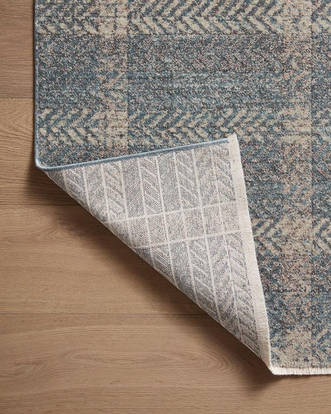 Loloi Angela Rose Ember Collection EMB-03 Blue/Beige 3'-6" x 5'-6" Accent Rug - Image 6