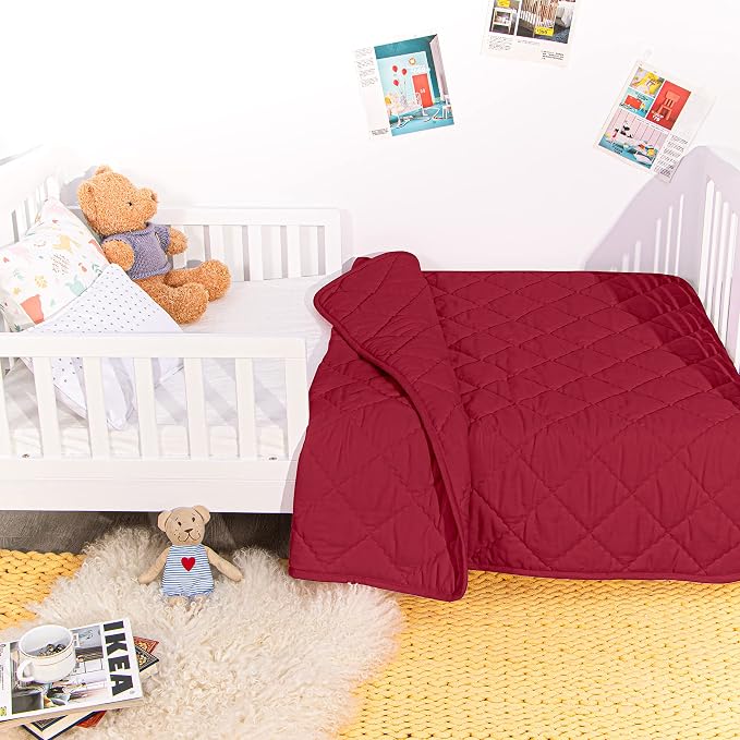 NTBAY Down Alternative Oversized Toddler Comforter, Super Soft and Warm Solid - Image 7