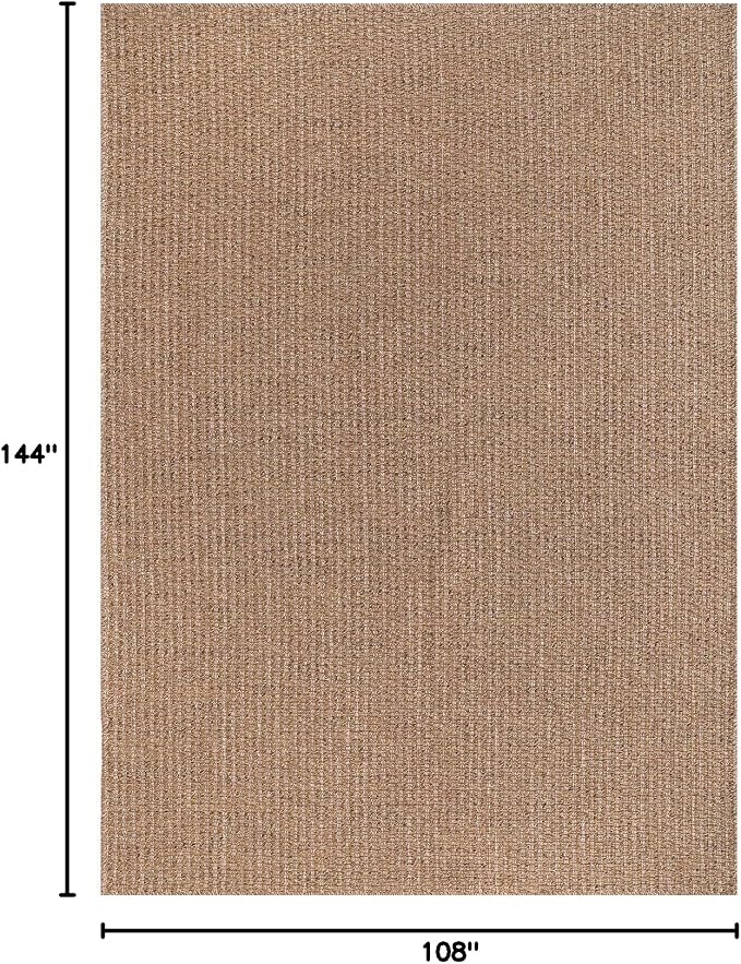 Easy Jute Rug 9x12 Indoor Outdoor Natural Rugs Solid Fiber Rug Woven Area Rug - Image 2