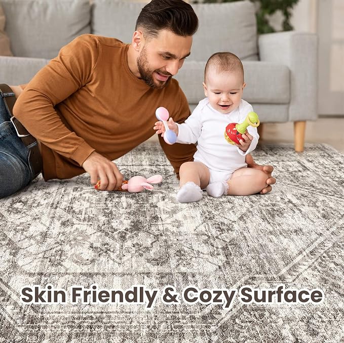 Vintage Living Room Area Rug 5x7 - Image 3
