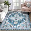 WILLSUN Washable Area Rugs, 4x6 Non-Slip Boho Large Area Rugs by Embracethewarmthofhome
