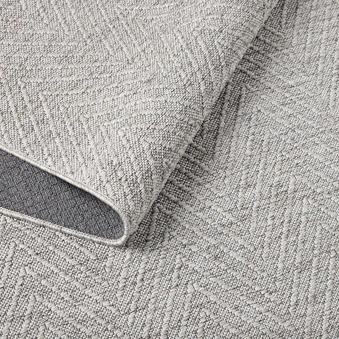 TOWN & COUNTRY BASICS Pax Herringbone Textured Solid Everwash® Washable Area Rug - Image 3