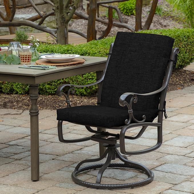 Arden Outdoor Midback Chair Cushion, 18 x 16.5, Rain-Proof, Fade Resistant - Image 2
